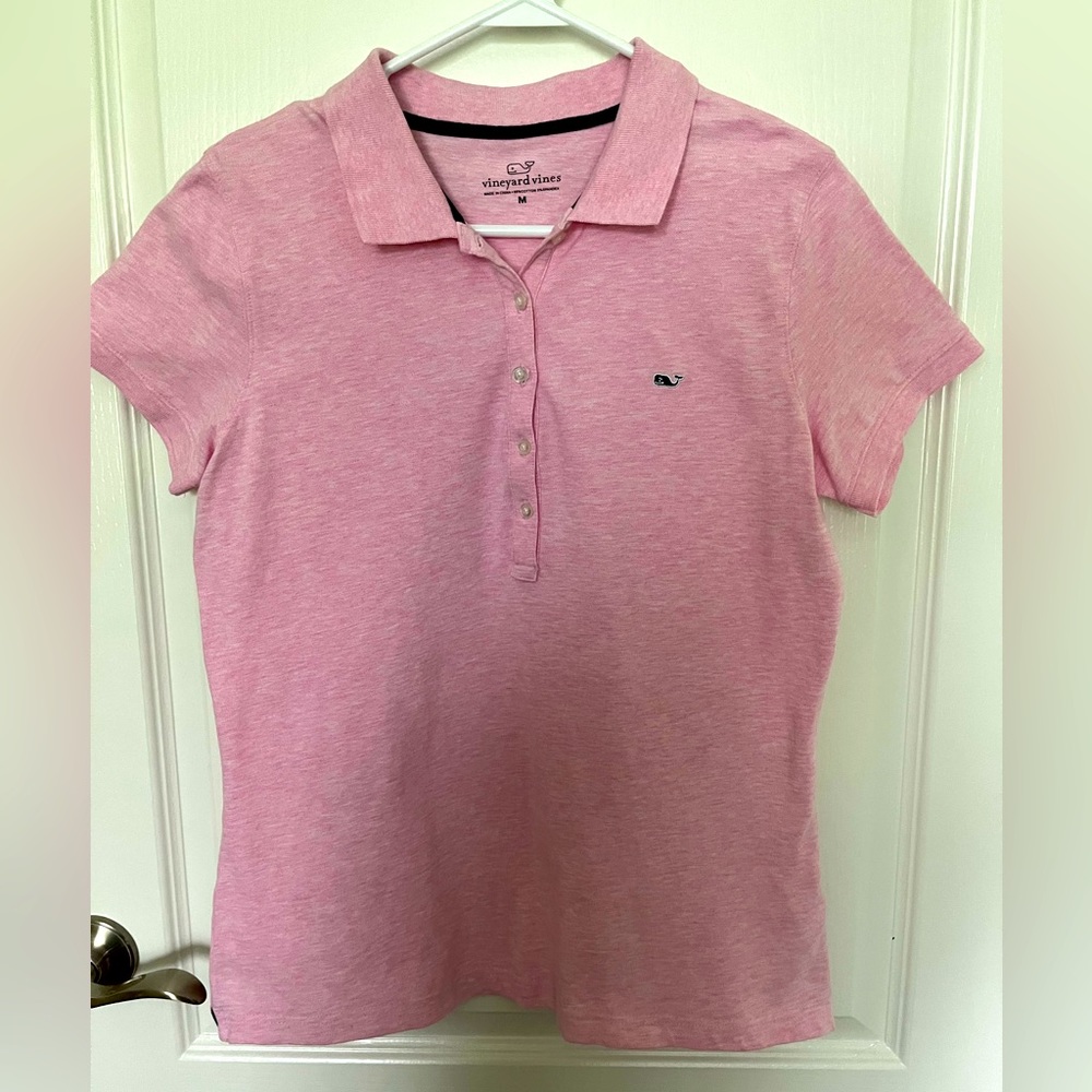 Vineyard Vines Pink Polo Top